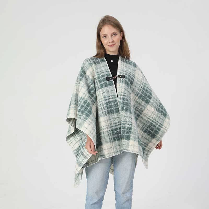 Spring, Autumn And Winter Air Conditioning Blanket Warm Cloak Women's High - grade Classic Plaid Elegant Shawl - Eshtree