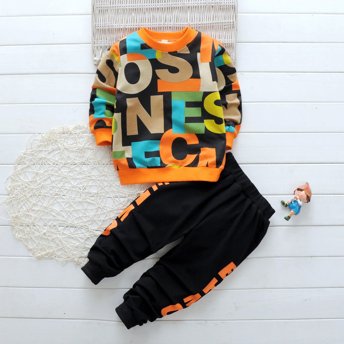 Spring children's clothing boy and girl suit two - piece cartoon sweater - Eshtree