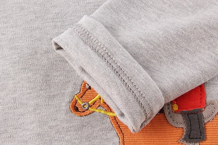 Spring Combed Cotton Long - Sleeved Boy T-Shirt - Eshtree