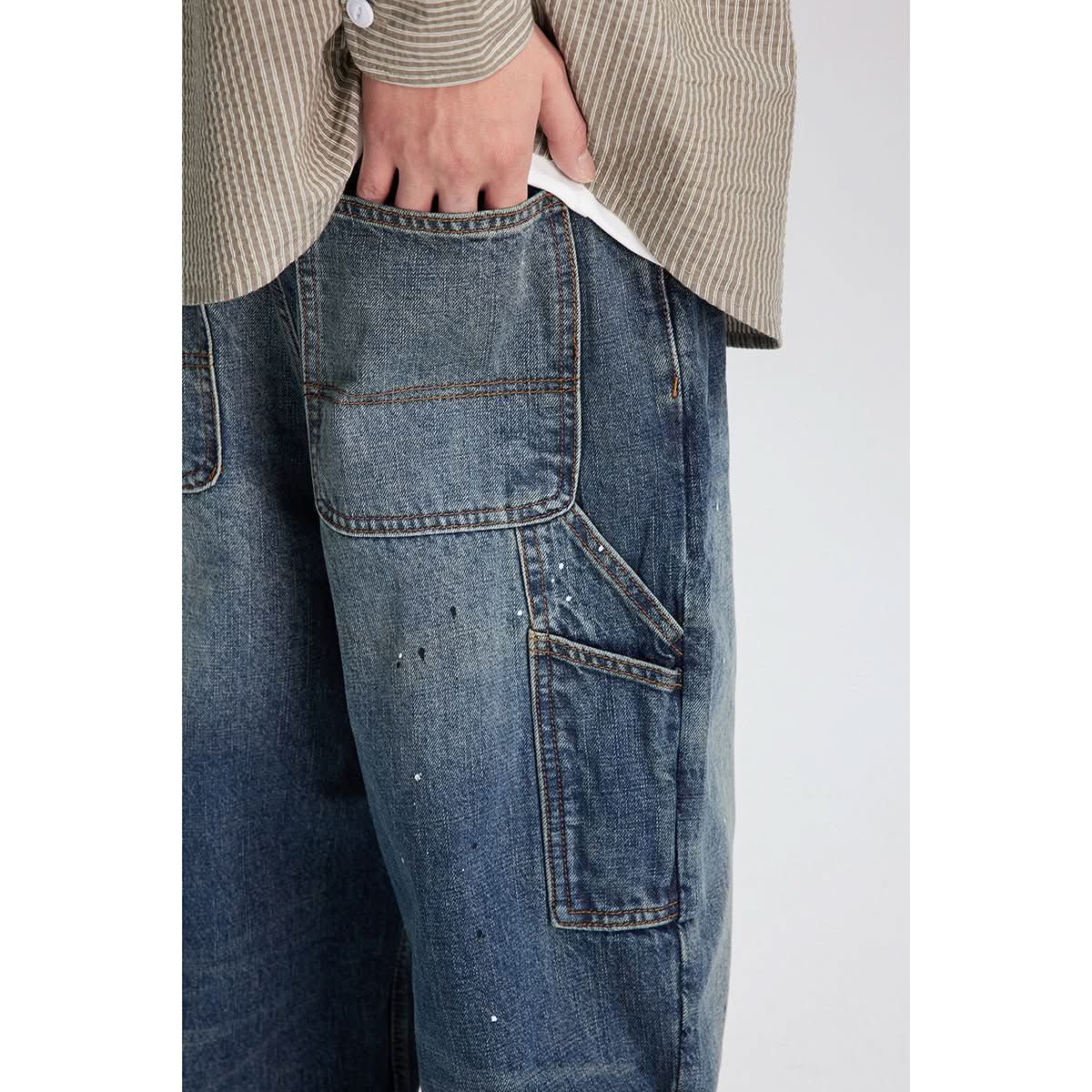 Spring New Versatile Loose Straight Washed Jeans - Eshtree
