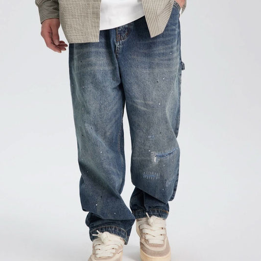 Spring New Versatile Loose Straight Washed Jeans - Eshtree