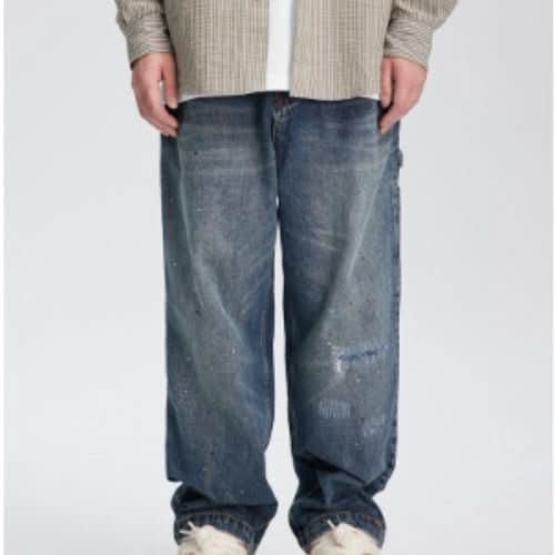 Spring New Versatile Loose Straight Washed Jeans - Eshtree