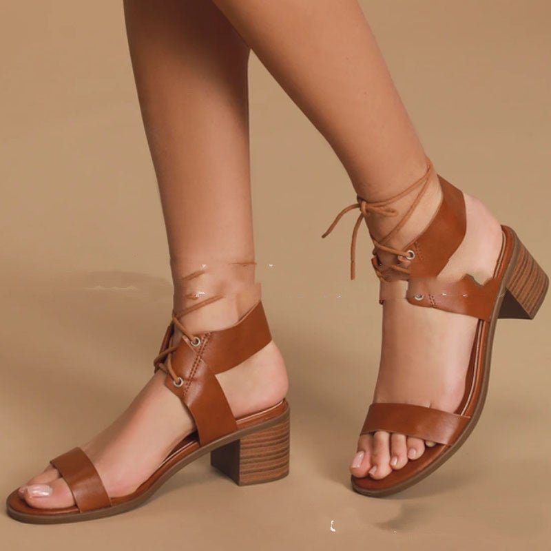 Standalone Stand With Thick Heels And High Heels With Fish Mouth Sandals For Women - Eshtree