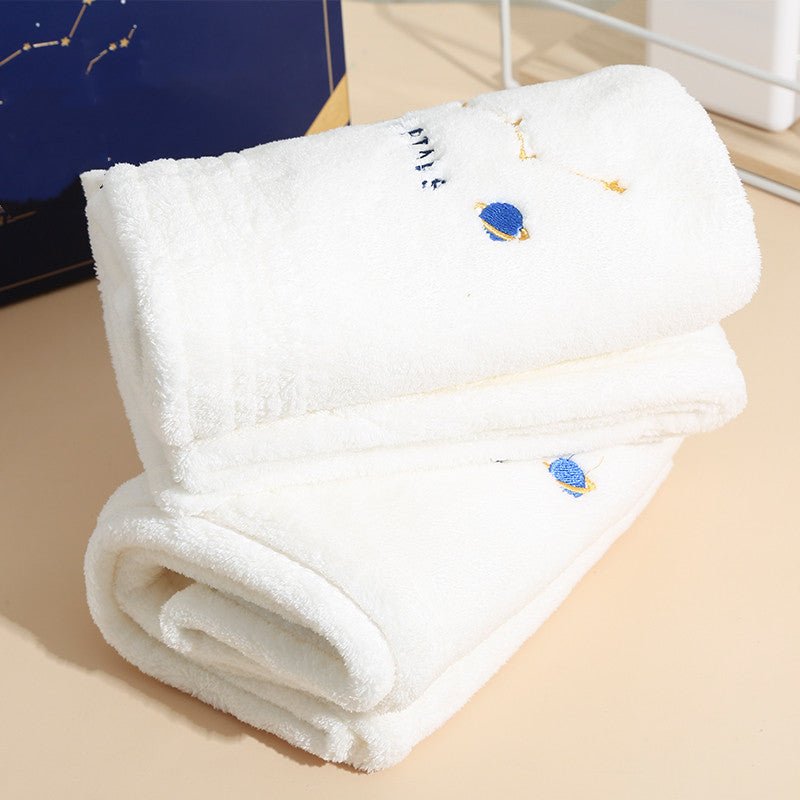Star Embroidered Towel Dry Hair Cap Set Box - Eshtree