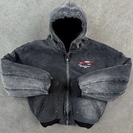 Starlight - Print Autumn Hooded Long - Sleeve Sweatshirt Jacket - Eshtree