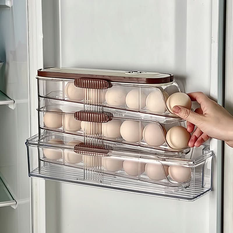 Storage Box Kitchen Refrigerator Multi - layer Transparent Egg Holder - Eshtree