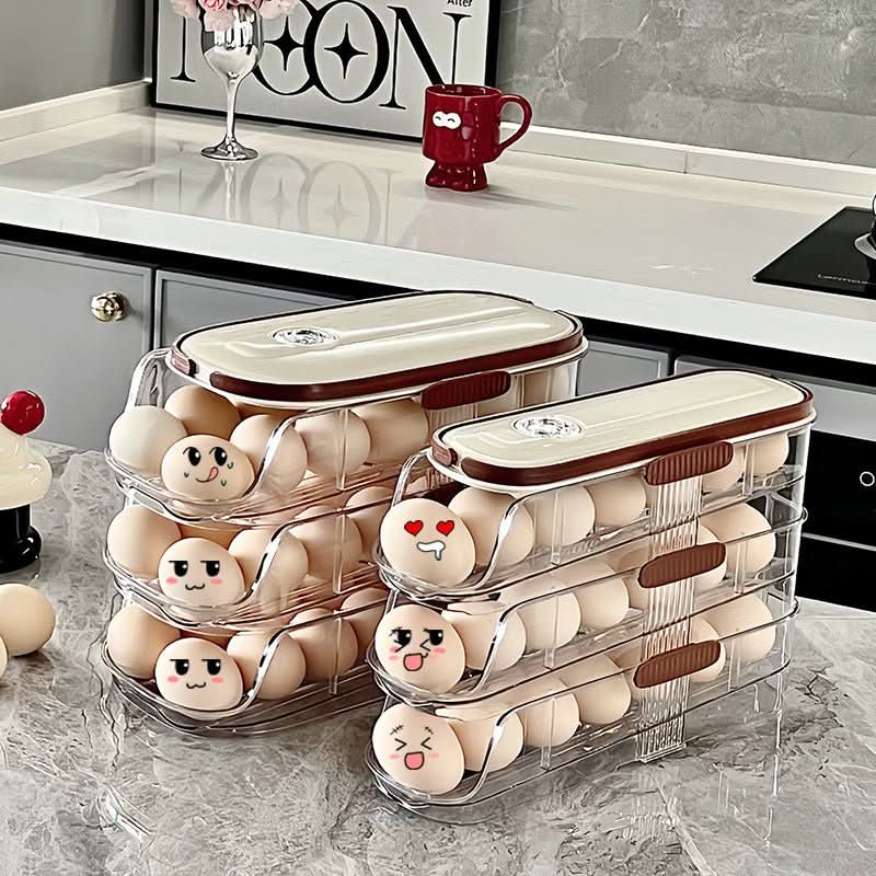 Storage Box Kitchen Refrigerator Multi - layer Transparent Egg Holder - Eshtree