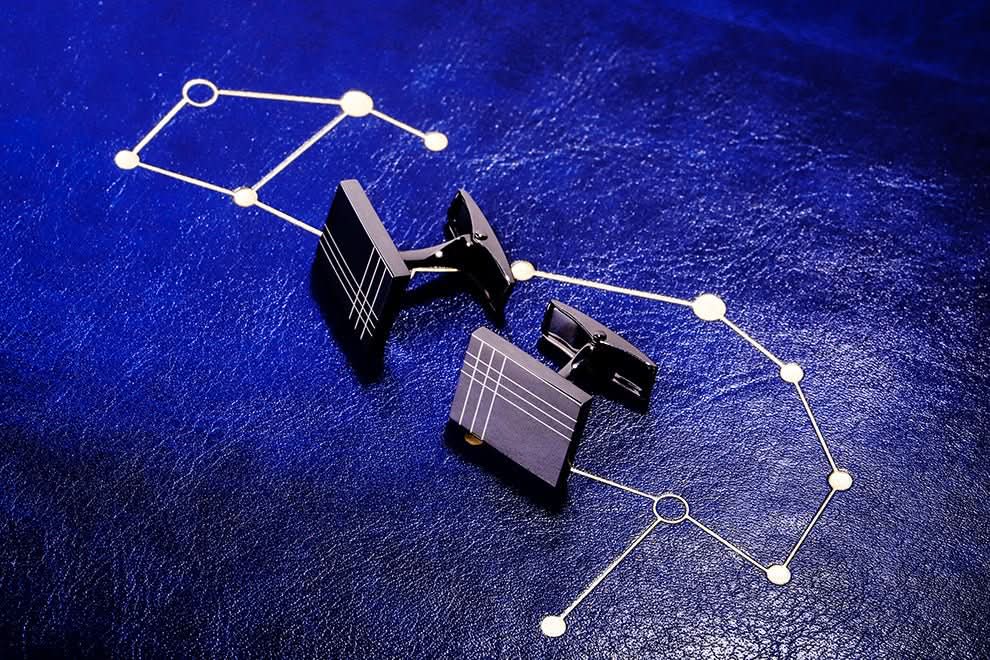 Striped men's French shirt cufflinks - Eshtree