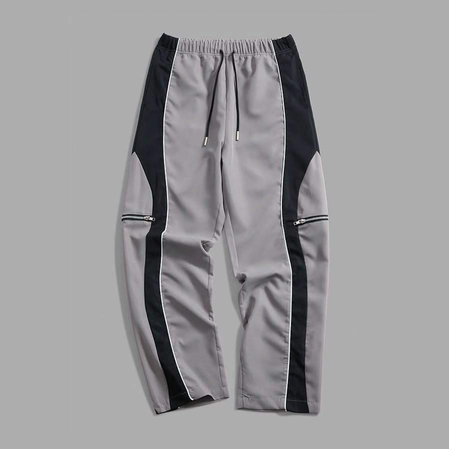 Stylish Casual Pants With A Personalized Patchwork Design And Trendy Zipper Detailing - Eshtree