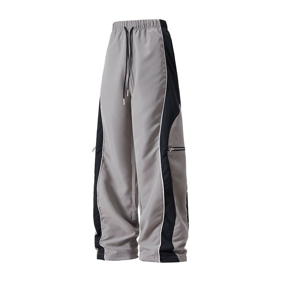 Stylish Casual Pants With A Personalized Patchwork Design And Trendy Zipper Detailing - Eshtree