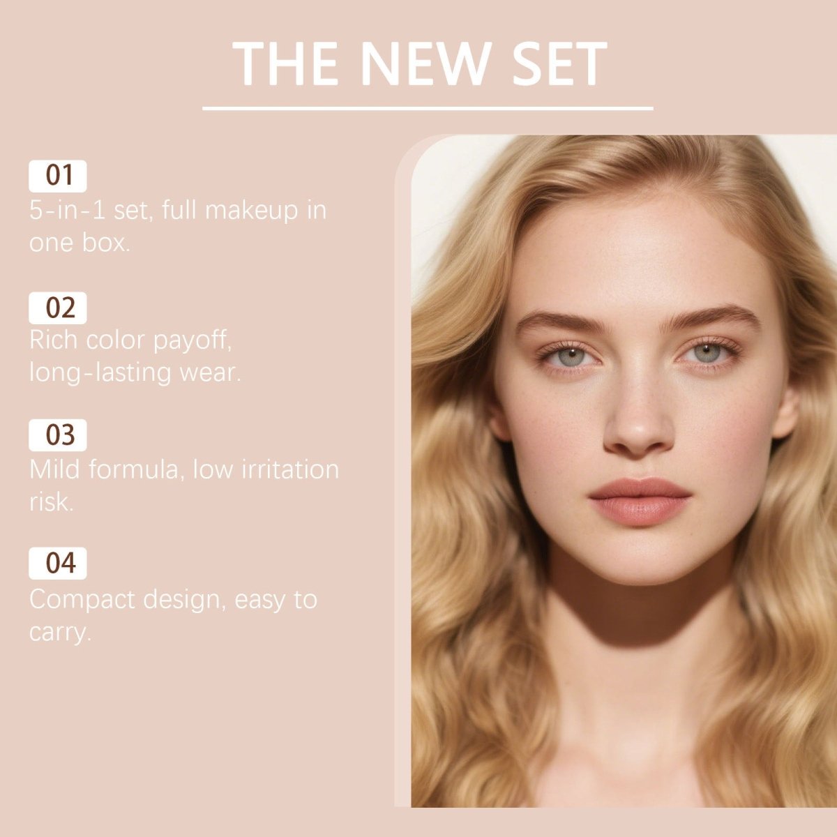 Stylish Makeup Set With Natural Vibrant Colors For The Face - Eshtree