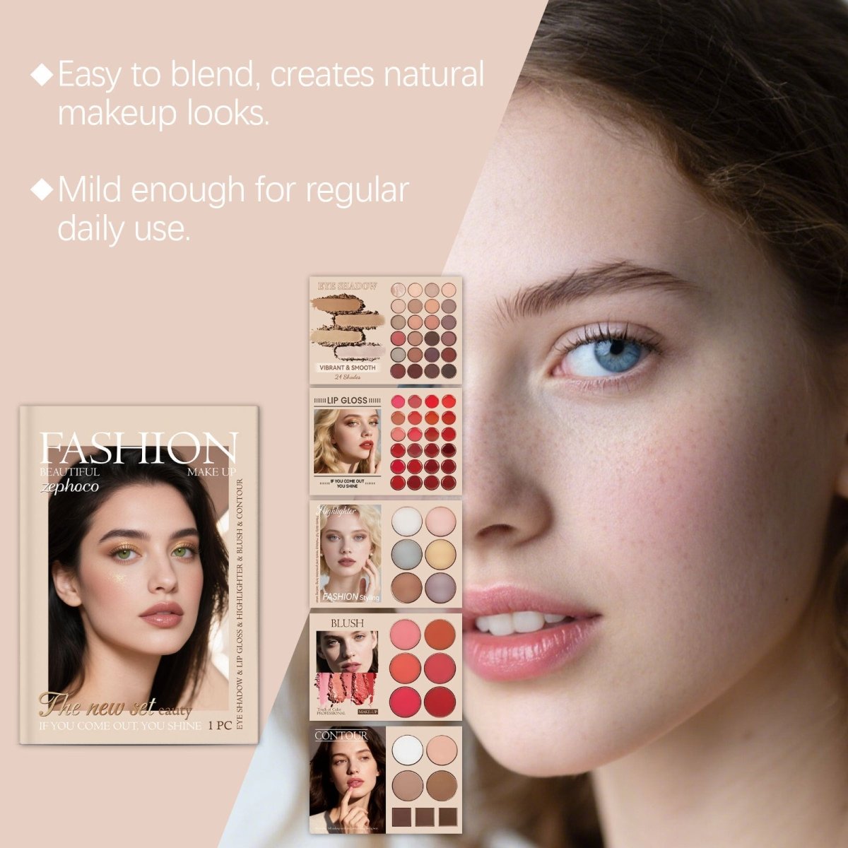 Stylish Makeup Set With Natural Vibrant Colors For The Face - Eshtree