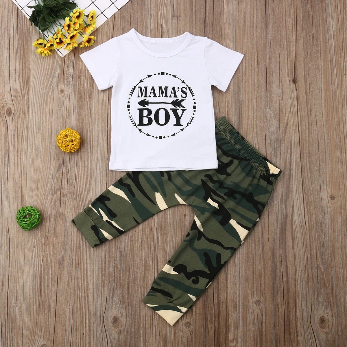 Summer Boy Clothes Cotton T-Shirt Pants - Eshtree