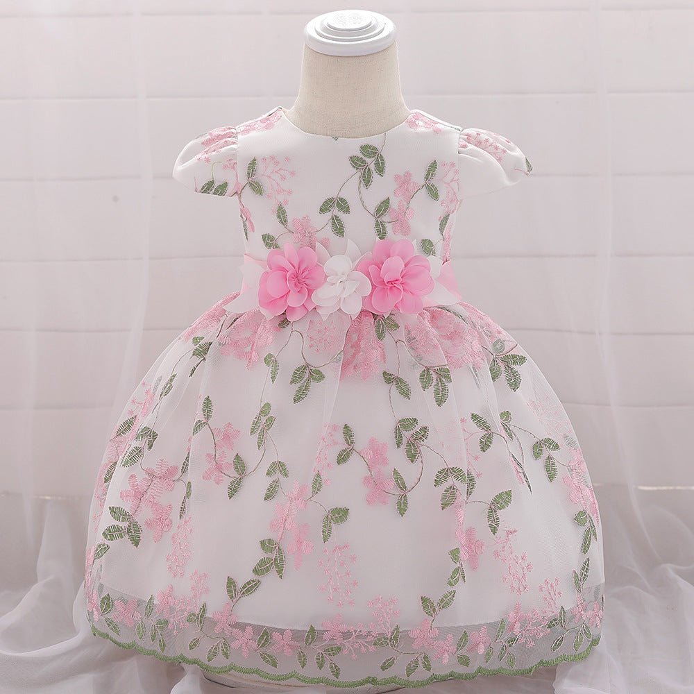 summer children's clothing new baby birthday party wedding dress skirt girls fluffy dress - Eshtree