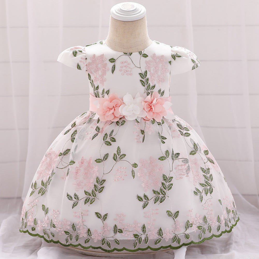summer children's clothing new baby birthday party wedding dress skirt girls fluffy dress - Eshtree