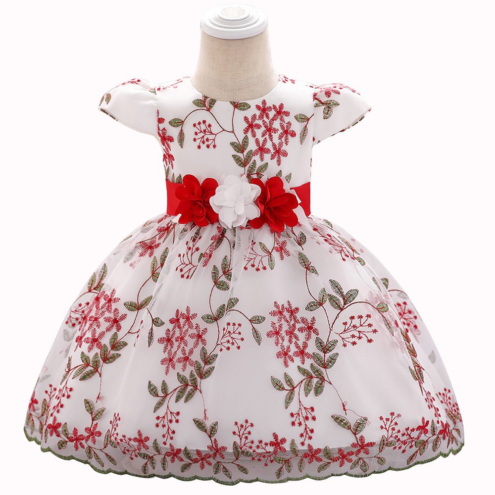summer children's clothing new baby birthday party wedding dress skirt girls fluffy dress - Eshtree