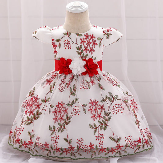 summer children's clothing new baby birthday party wedding dress skirt girls fluffy dress - Eshtree