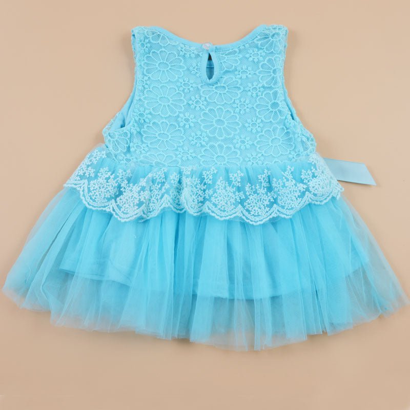 Summer children's wear girls, infants, sleeveless LACE VEST, bow tie dress, children's skirt - Eshtree