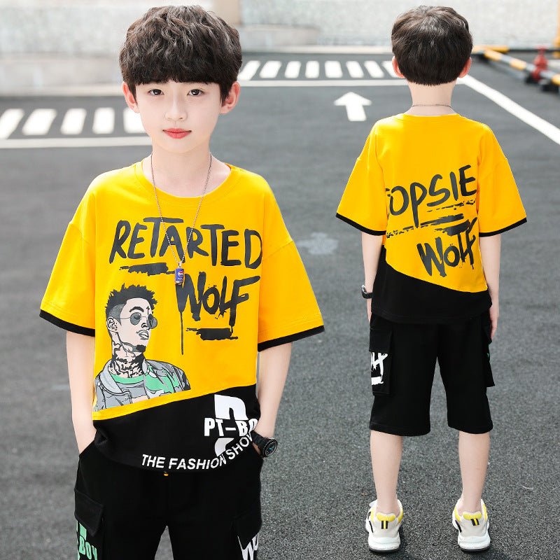 Summer Foreign Boy Handsome, Big Boy Two - piece Korean Style Trend - Eshtree