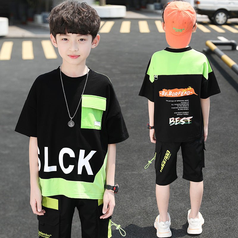 Summer Foreign Boy Handsome, Big Boy Two - piece Korean Style Trend - Eshtree