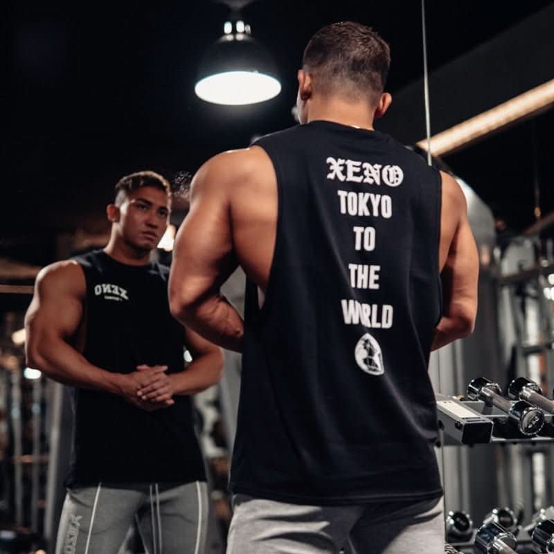 Summer Men's Sleeveless Fitness T-shirt Training Vest - Eshtree
