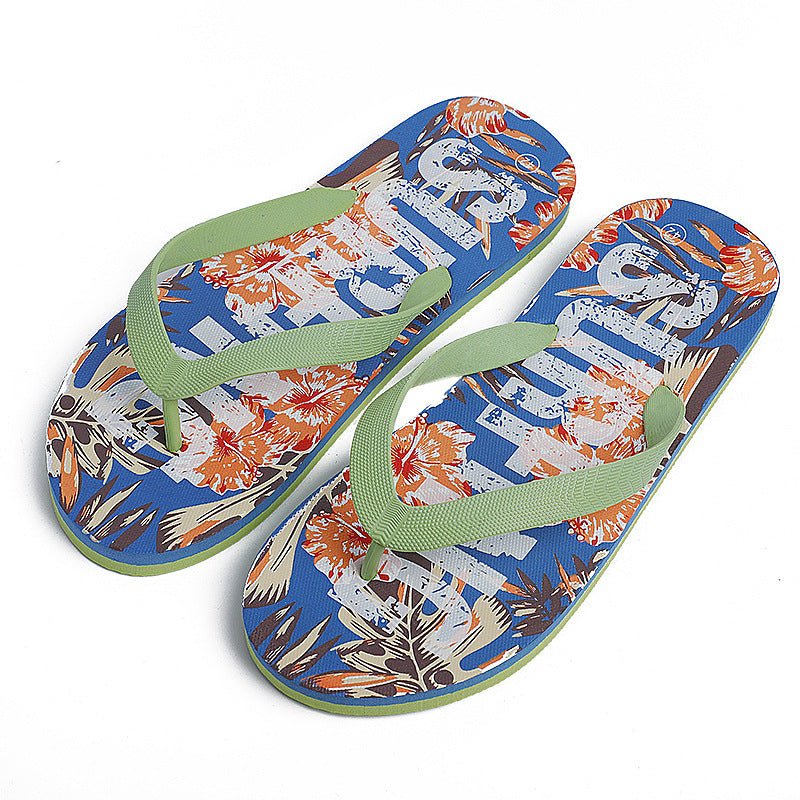 Summer New Style Beach Flip Flops Casual Men's Flip Flops Outer Wear Beach Slippers Sandals - Eshtree