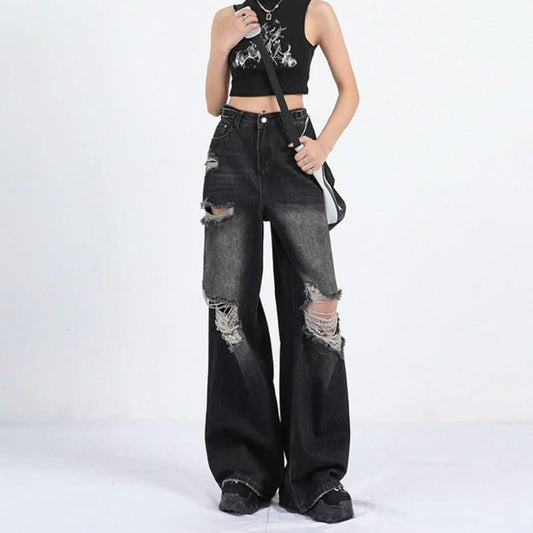 Summer Straight Loose Mop Wide Leg Pants - Eshtree