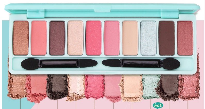 Super Fire Earth Color Cheap Eyeshadow Students Beginners Pearl Glitter Waterproof - Eshtree