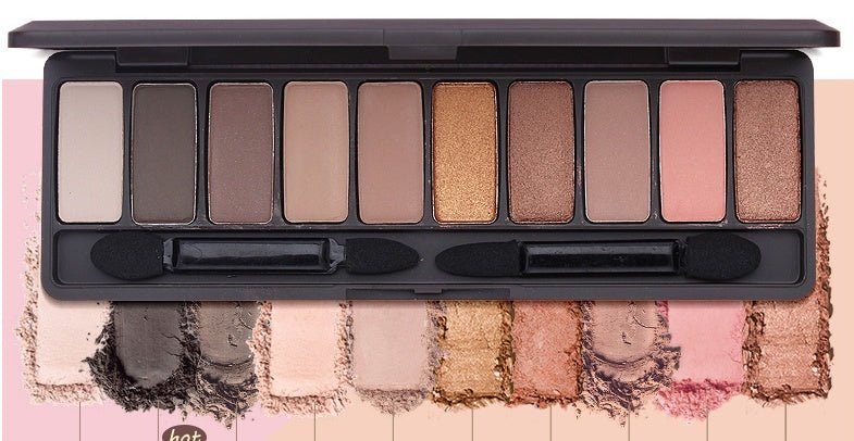 Super Fire Earth Color Cheap Eyeshadow Students Beginners Pearl Glitter Waterproof - Eshtree