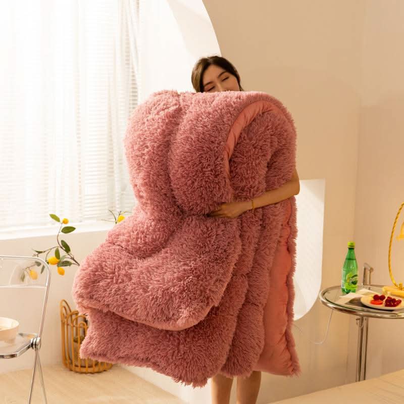 Super Soft Long Fleece Mink Crystal Velvet Thickened Warm Winter Quilt - Eshtree