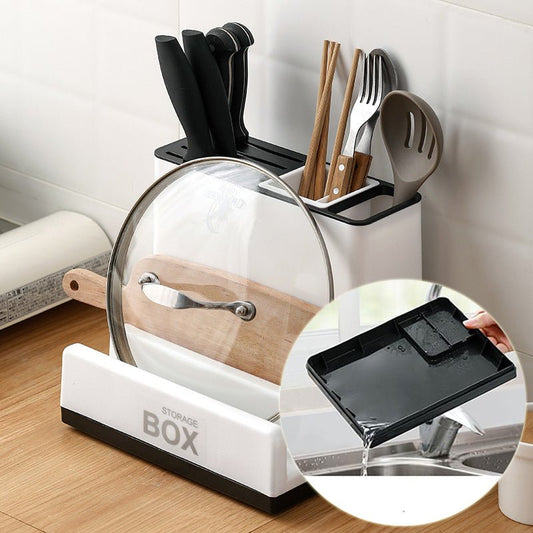 Tableware Storage Holders Kitchen Knife Plastic Storages Racks For Kitchen Convenience Cabinet Kitchen Gadgets - Eshtree