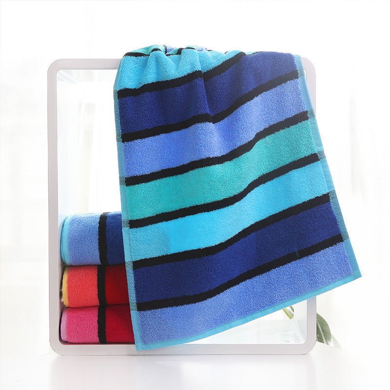 Thickened Color Striped Face Towel Absorbent Soft Cotton Couple Models - Eshtree
