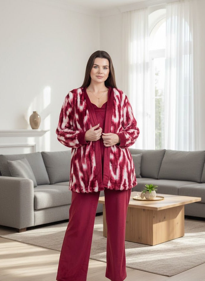 طقم بيت شتوي شيك بتصميم أنثوي مريح - Eshtree