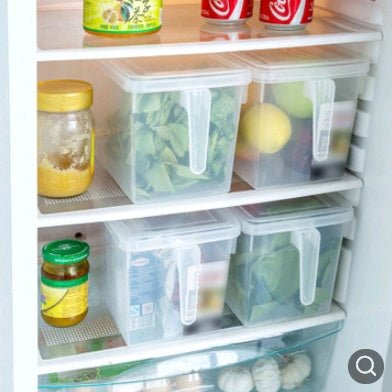 Transparent non - toxic refrigerator storage box Creative kitchen finishing box with handle Japanese food sealed crisper - Eshtree