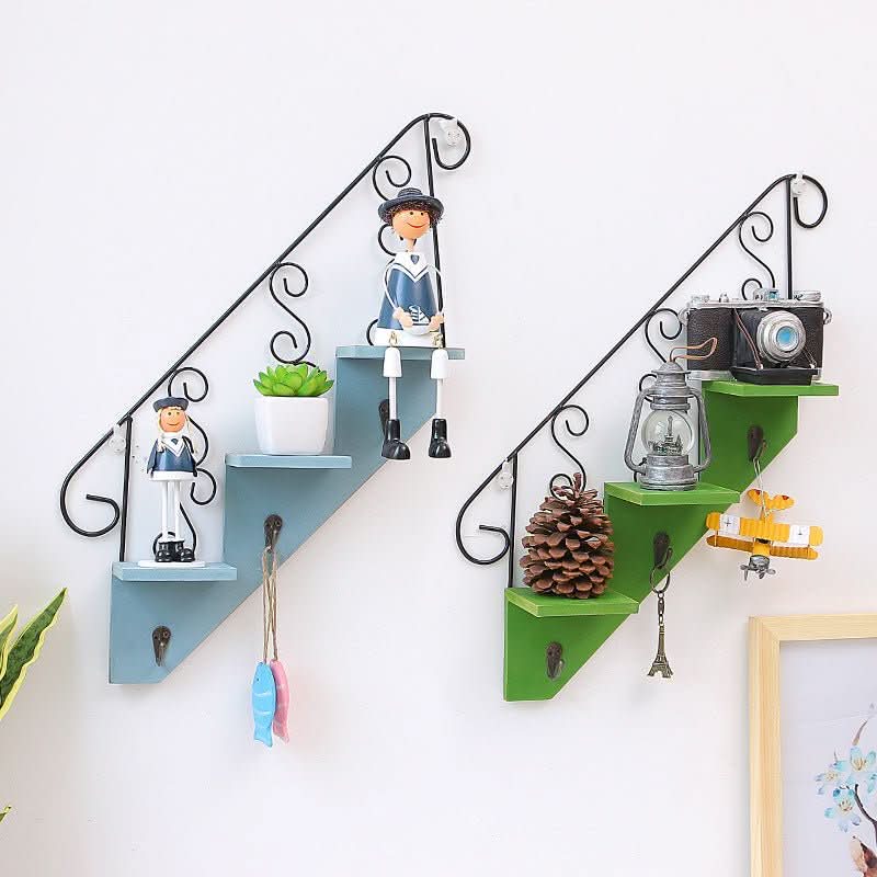 Trapezoidal hook wall decorative flower stand living room wholesale - Eshtree