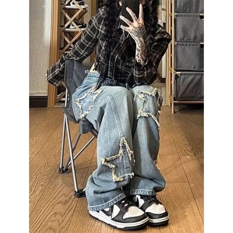 Trendy Cool Design Student Niche High Street Wide - leg Pants - Eshtree