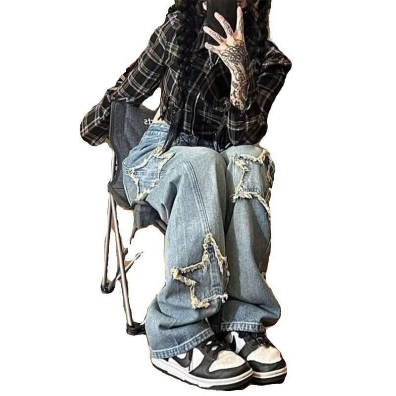 Trendy Cool Design Student Niche High Street Wide - leg Pants - Eshtree