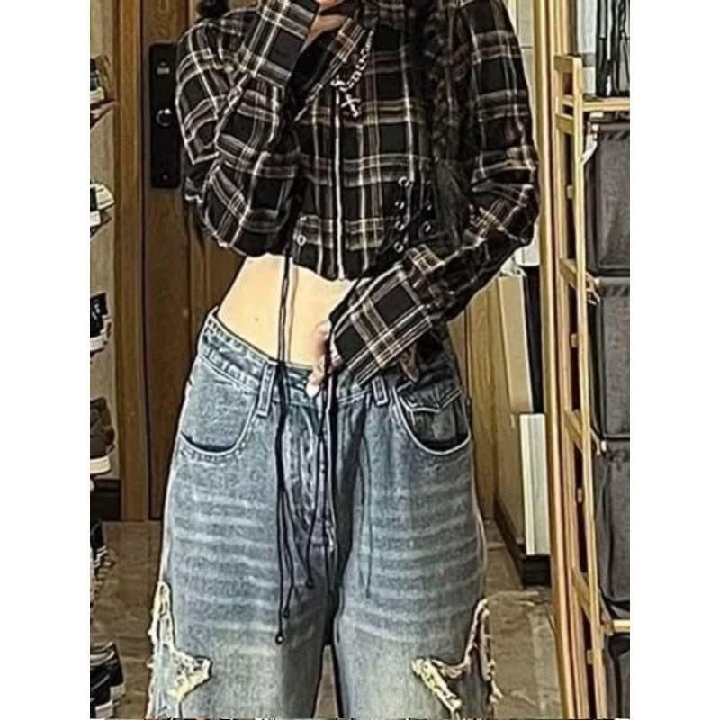 Trendy Cool Design Student Niche High Street Wide - leg Pants - Eshtree