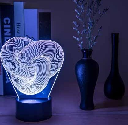 Twist Abstract LED 3D Night Light Touch Colorful Acrylic 3D Table Lamp Decoration Lighting Baby Sleeping Mood Lamp Best Gift - Eshtree