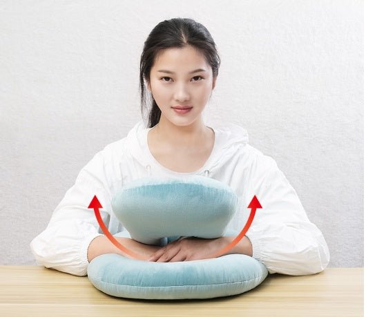 U - Shaped Desk Nap Pillow Neck Supporter Seat Cushion Headrest Travel Neck Pillow With Arm Rest - Eshtree