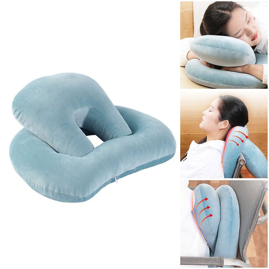 U - Shaped Desk Nap Pillow Neck Supporter Seat Cushion Headrest Travel Neck Pillow With Arm Rest - Eshtree