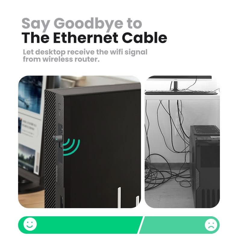 Usb Wireless Network Card Computer Wifi Receiver - Eshtree