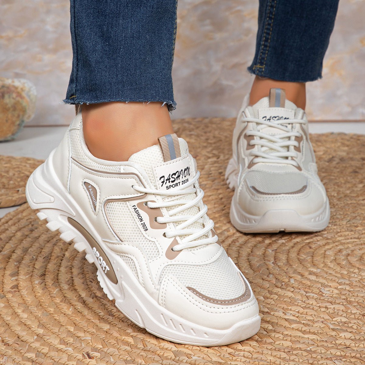 Versatile Casual Platform Mesh Elevator Breathable Sneaker - Eshtree