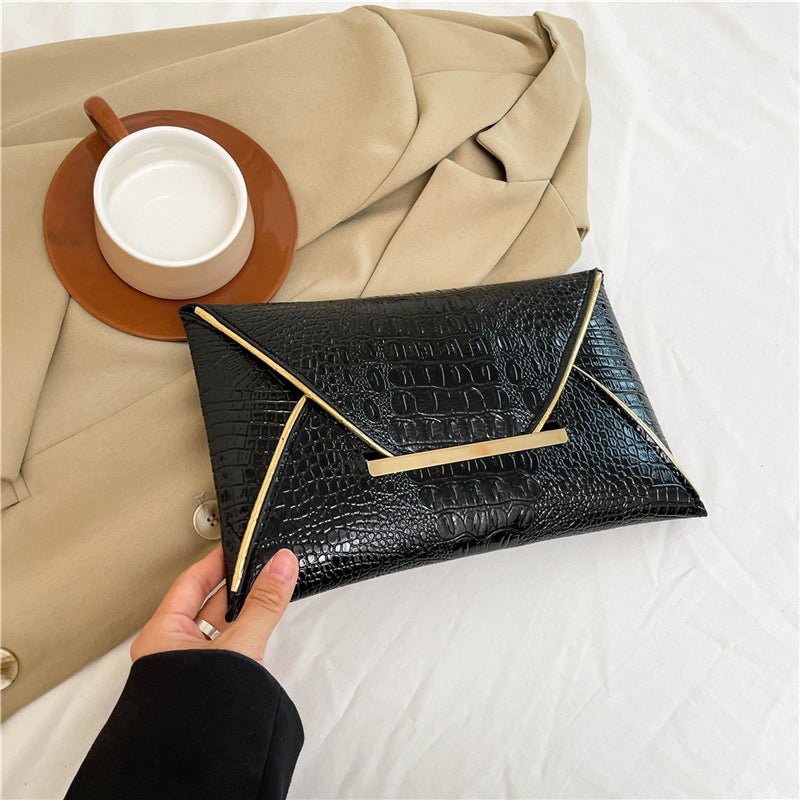 Versatile Trendy Crocodile - pattern Envelope Bag With A Chic Fashionable Vibe - Eshtree