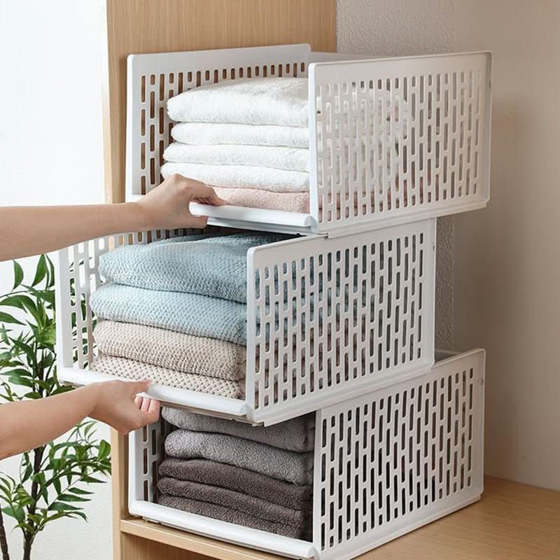 Wardrobe Storage Layered Partition Wardrobe Storage Box - Eshtree