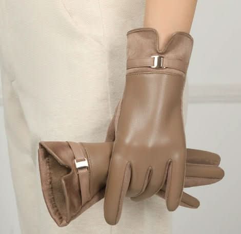 Warm - keeping And Cold - proof Plus Suede Velvet Gloves - Eshtree