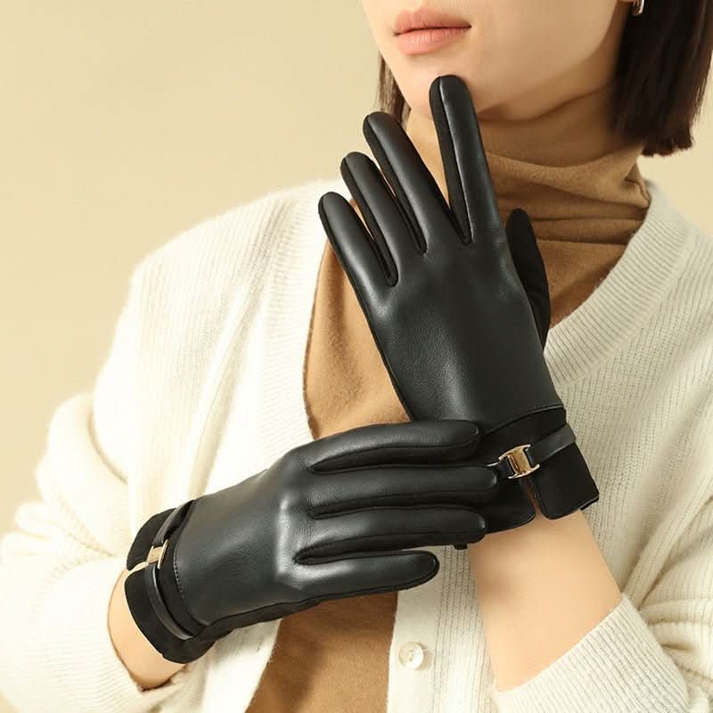 Warm - keeping And Cold - proof Plus Suede Velvet Gloves - Eshtree