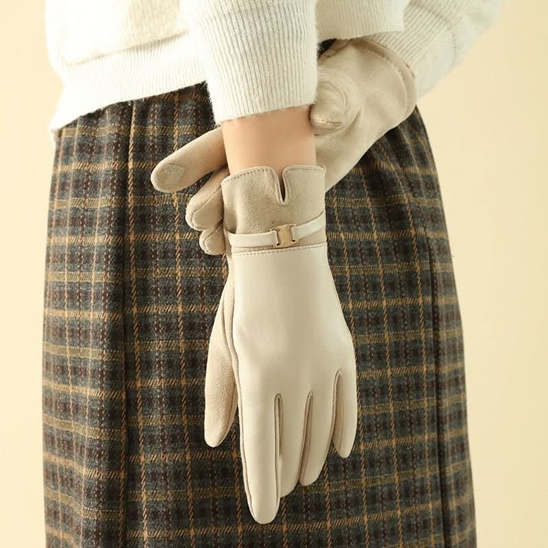 Warm - keeping And Cold - proof Plus Suede Velvet Gloves - Eshtree
