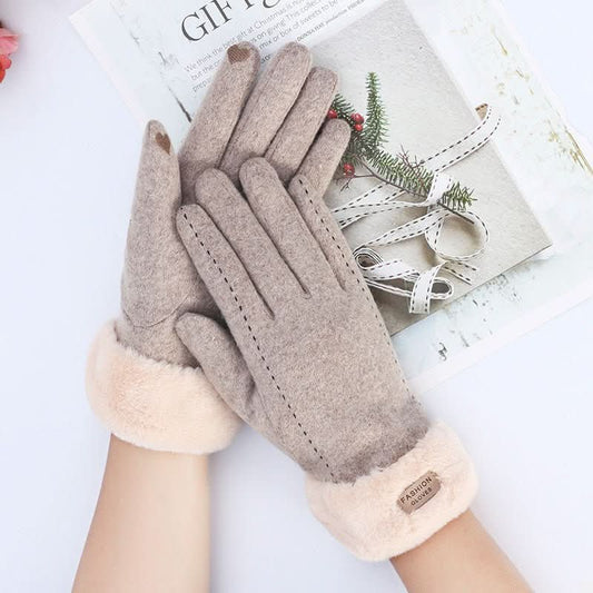 Warm Korean Style Cute Driving Touch Screen Cashmere Gloves - Eshtree