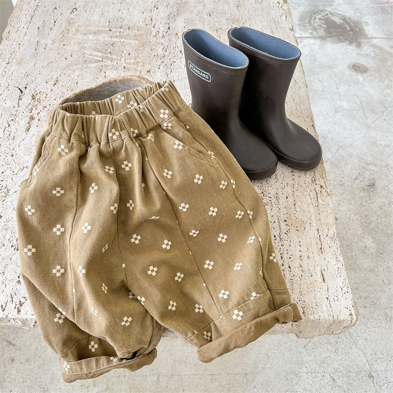 Washed Cotton Harem Pants Girls Casual - Eshtree